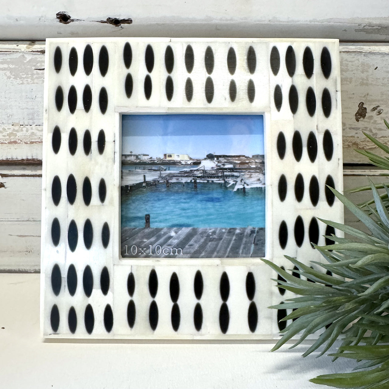 Black & White Inlay Photoframe - Square