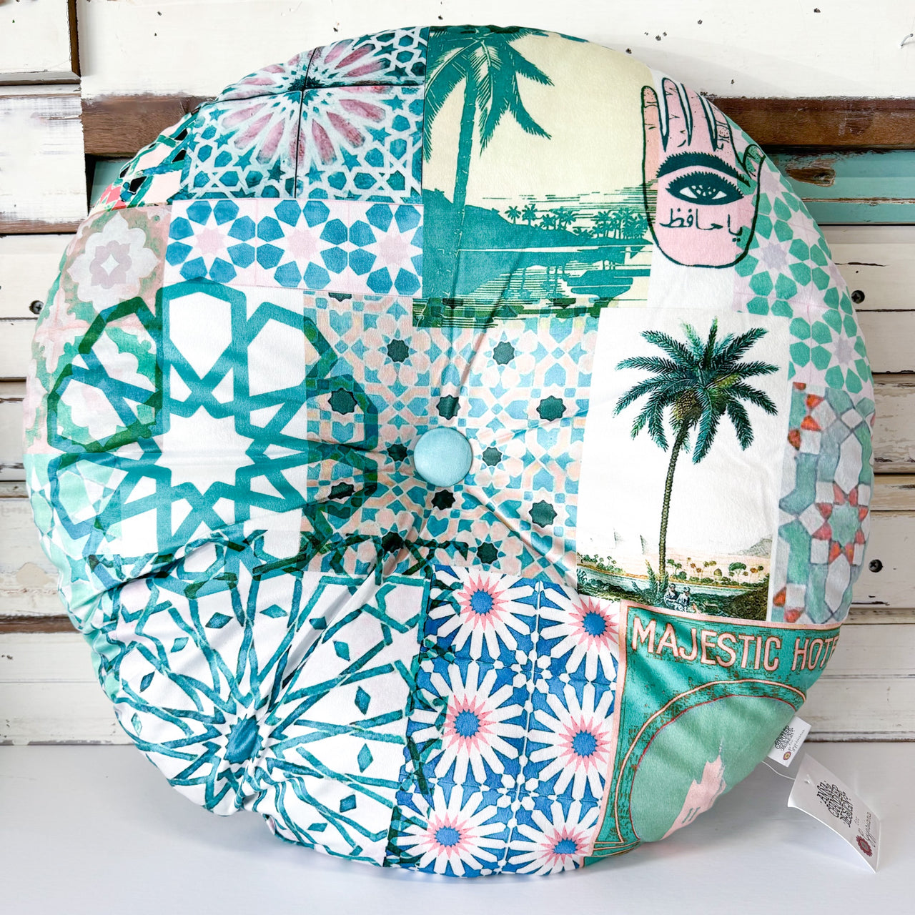 Casablanca Round Velvet Cushion