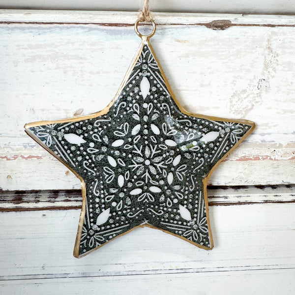 Grey Star Ornament