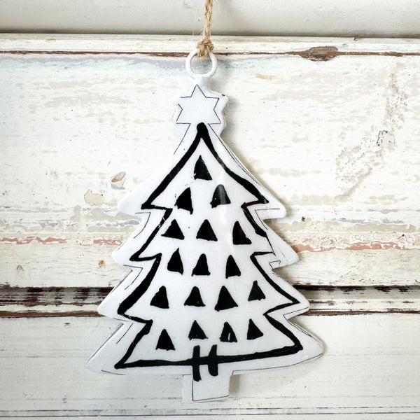 Black/White Xmas Tree Decoration