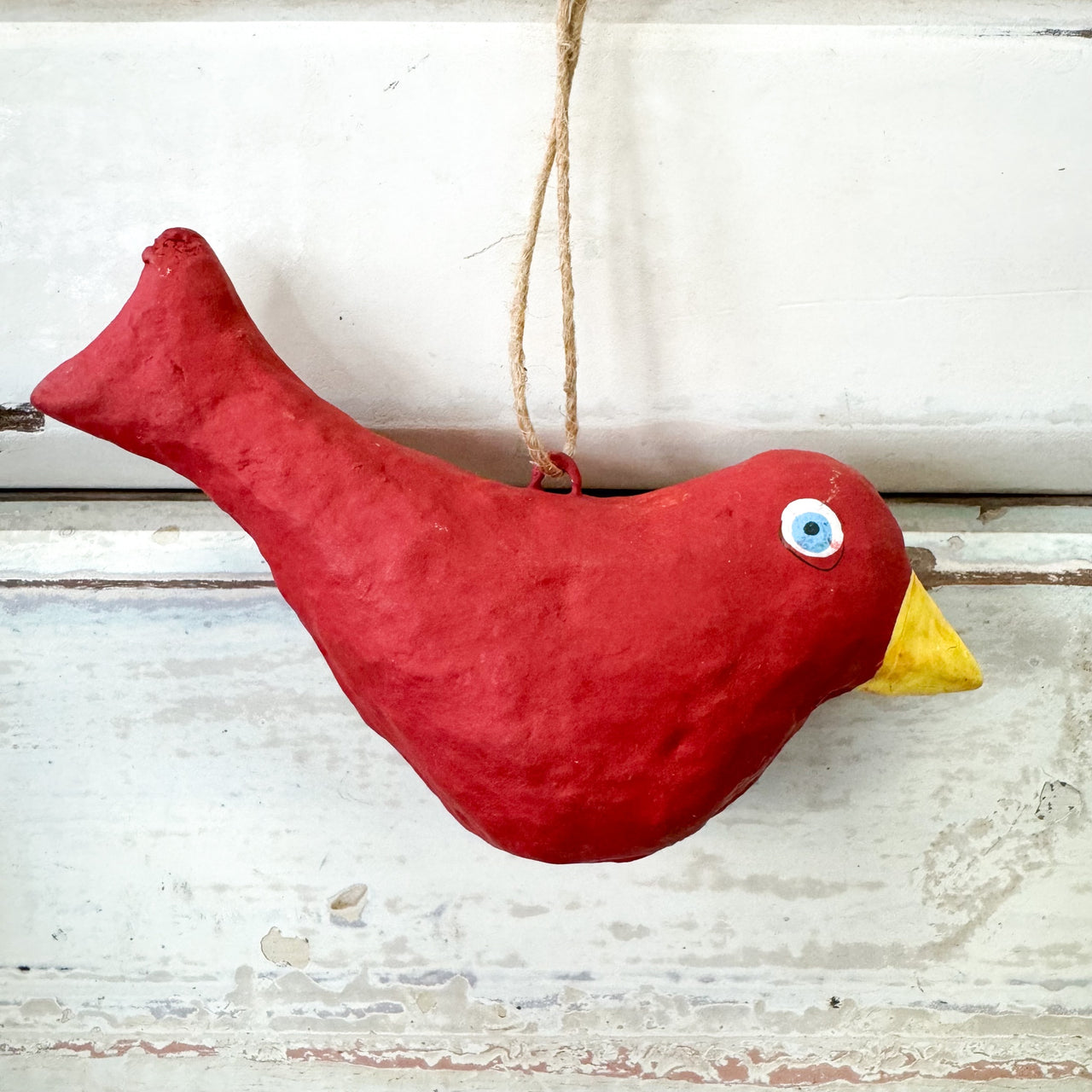 Papier Mache Red Bird