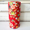 Tea Canister Hanayose Red