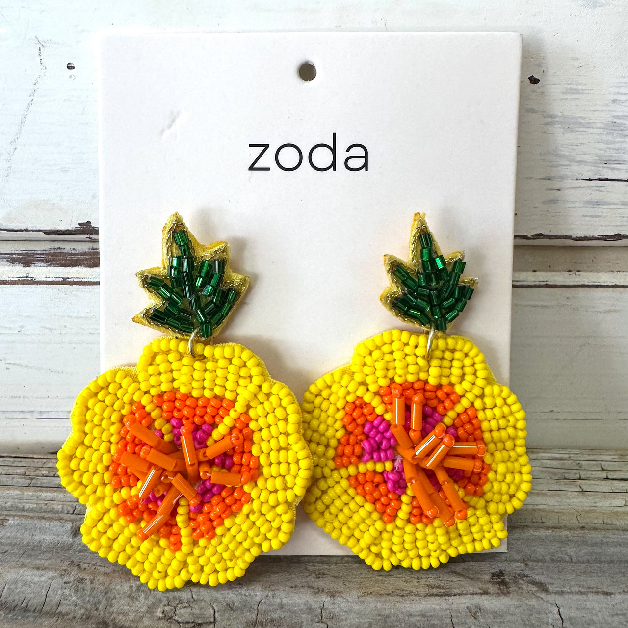 Beaded Flower Earrings