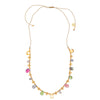 Tourmaline & Citrine Gold Charm Necklace