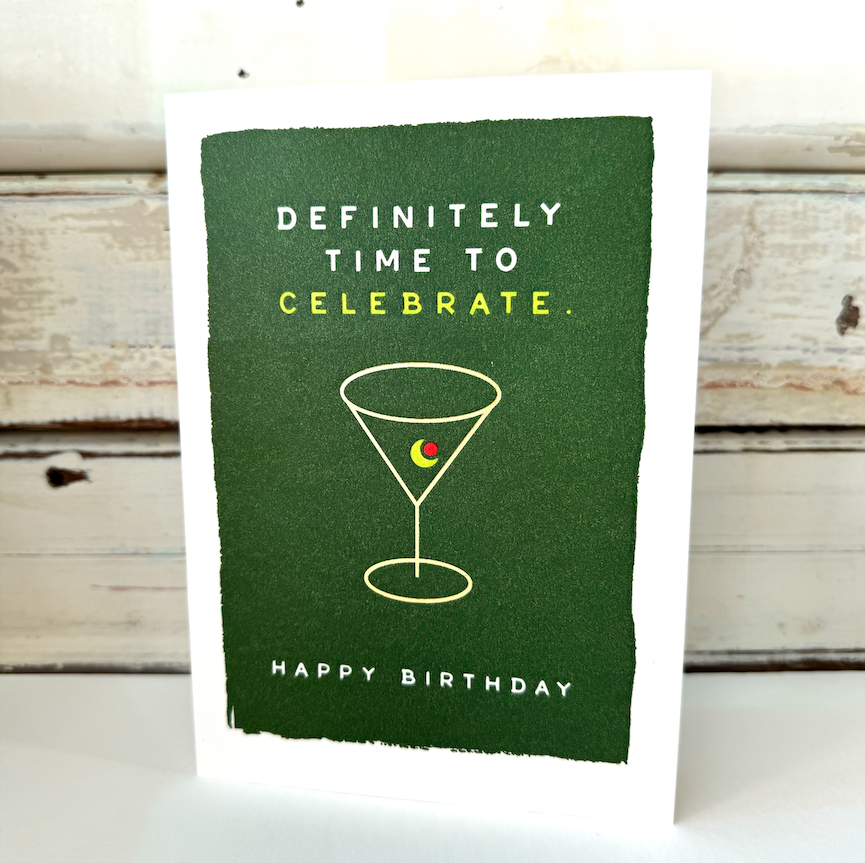 Martini Birthday Card