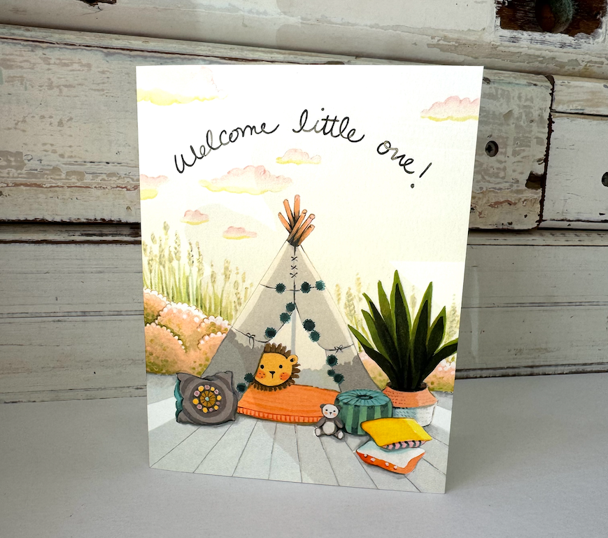 Baby Tee-Pee Card