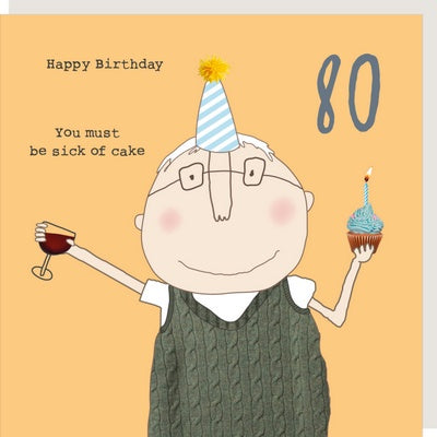 80th Cake Card