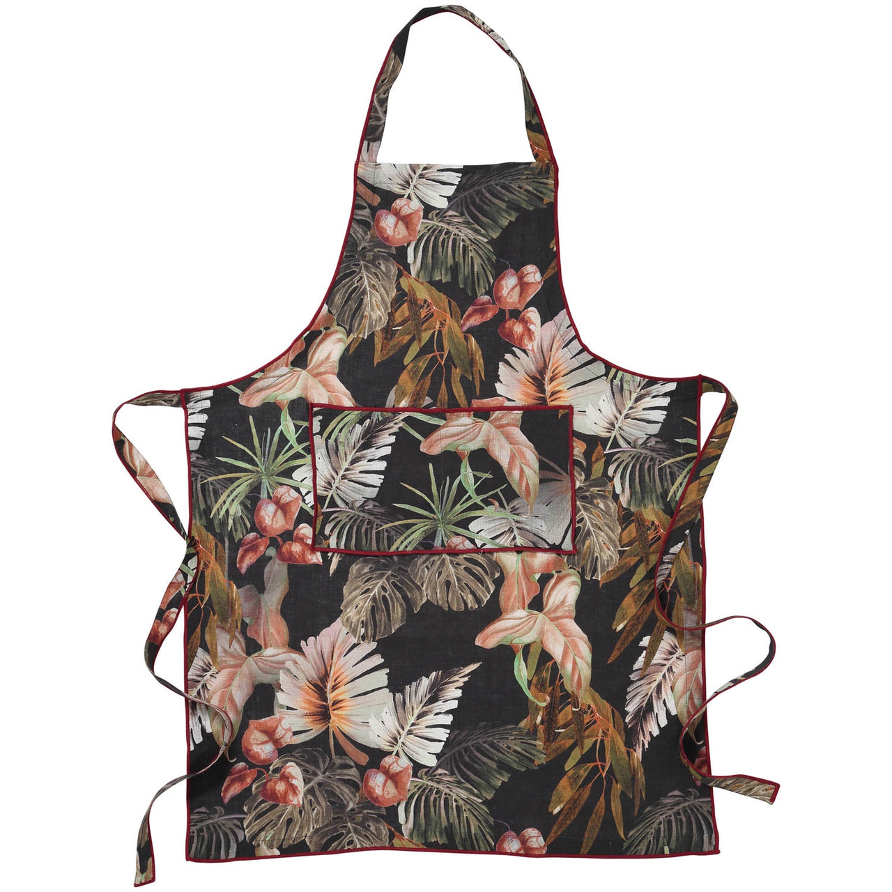 Night Jungle Linen Apron