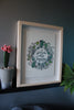 Warm Sunshine Mandala Print - A4 Shadow Framed