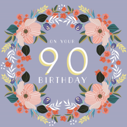 90th Birthday Card