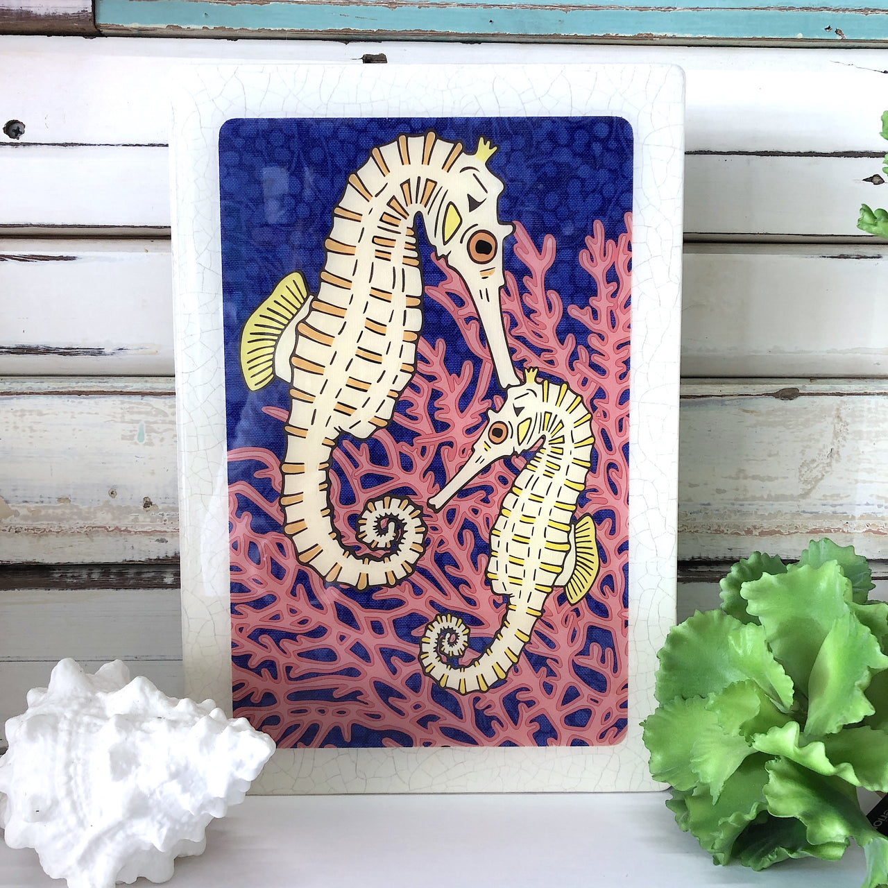 Maxi Woodblock - Seahorse